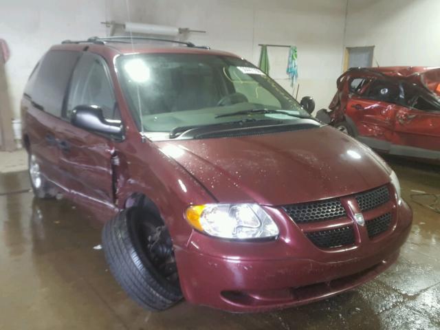 1D4GP25313B194932 - 2003 DODGE CARAVAN SE BURGUNDY photo 1