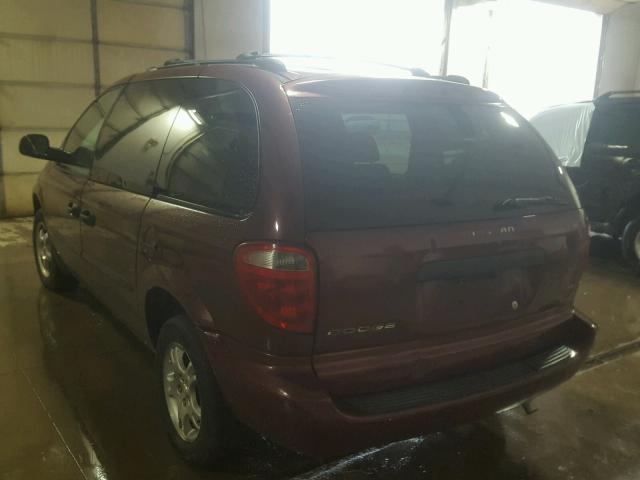 1D4GP25313B194932 - 2003 DODGE CARAVAN SE BURGUNDY photo 3