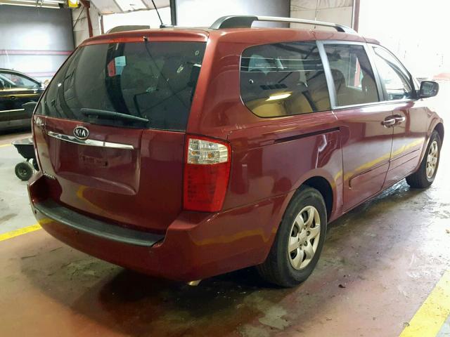 KNDMG4C33A6330479 - 2010 KIA SEDONA LX MAROON photo 4