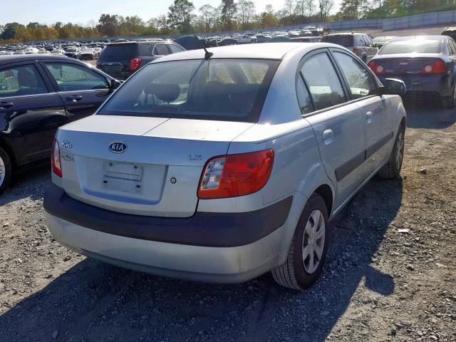 KNADE123666141335 - 2006 KIA RIO BLUE photo 4