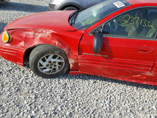 1G2NF52T11M648728 - 2001 PONTIAC GRAND AM S RED photo 9