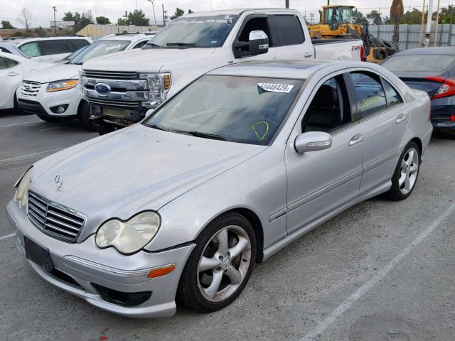 WDBRF40J75F679533 - 2005 MERCEDES-BENZ C 230K SPO SILVER photo 2