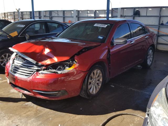 1C3CCBBG0EN105744 - 2014 CHRYSLER 200 TOURIN MAROON photo 2