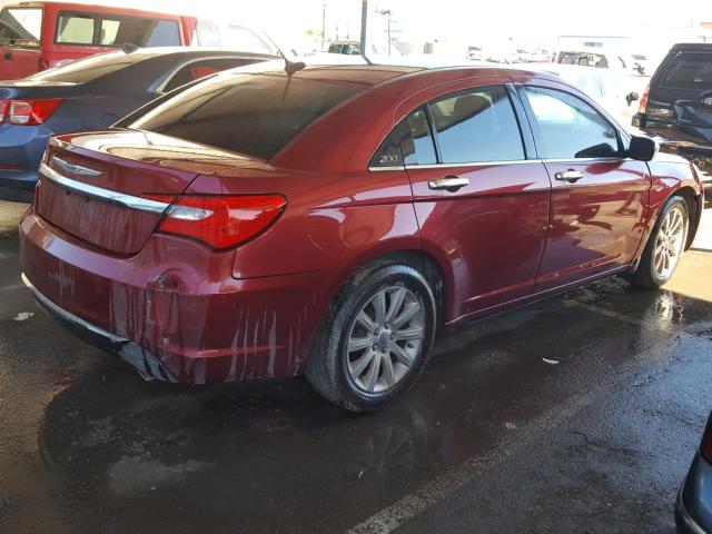 1C3CCBBG0EN105744 - 2014 CHRYSLER 200 TOURIN MAROON photo 4