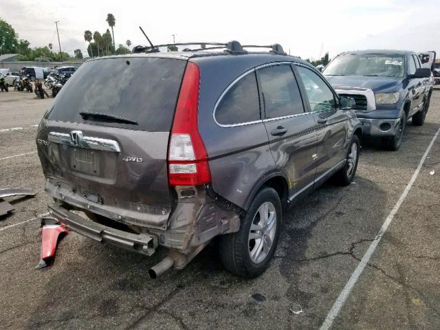 5J6RE4H77AL007815 - 2010 HONDA CR-V EXL GRAY photo 4