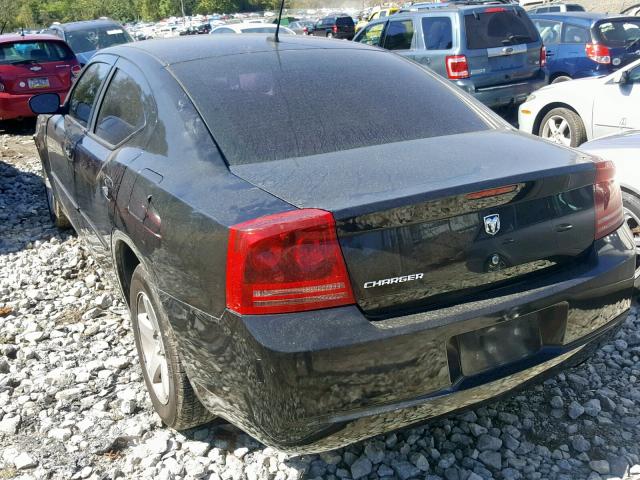 2B3KA43G08H217868 - 2008 DODGE CHARGER BLACK photo 3