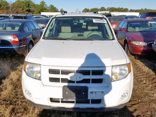 1FMCU5K30AKC13098 - 2010 FORD ESCAPE HYB WHITE photo 9