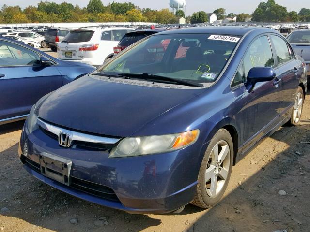 1HGFA16838L083560 - 2008 HONDA CIVIC EX BLUE photo 2