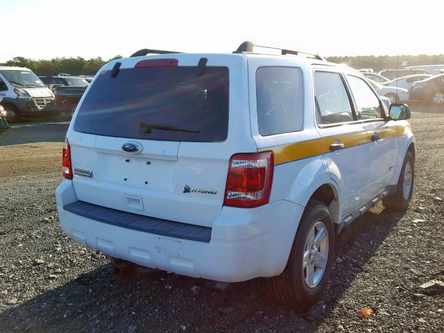 1FMCU5K39AKC13083 - 2010 FORD ESCAPE HYB WHITE photo 4