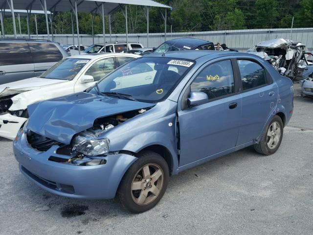 KL1TG56636B573187 - 2006 CHEVROLET AVEO LT BLUE photo 2