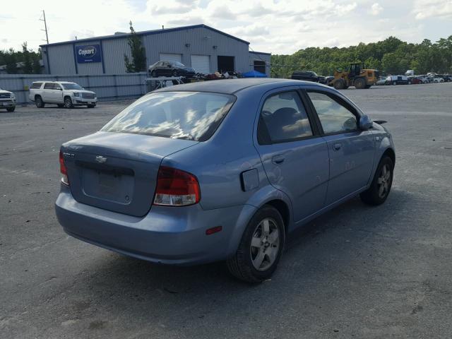 KL1TG56636B573187 - 2006 CHEVROLET AVEO LT BLUE photo 4