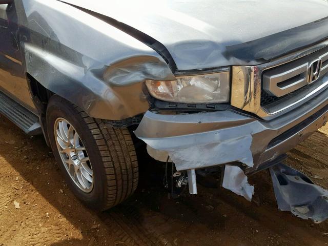 5FPYK16569B106478 - 2009 HONDA RIDGELINE GRAY photo 9