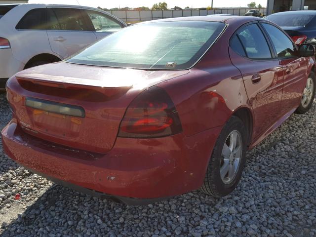 2G2WP552681130656 - 2008 PONTIAC GRAND PRIX RED photo 4