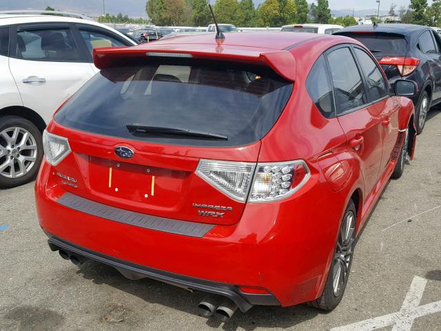 JF1GR7E62CG225340 - 2012 SUBARU IMPREZA WR RED photo 4