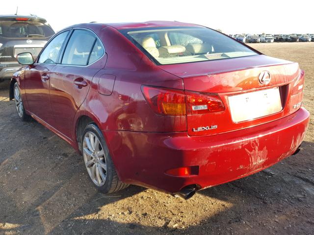 JTHCK262162000290 - 2006 LEXUS IS 250 RED photo 3