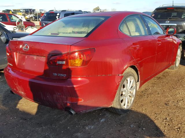 JTHCK262162000290 - 2006 LEXUS IS 250 RED photo 4