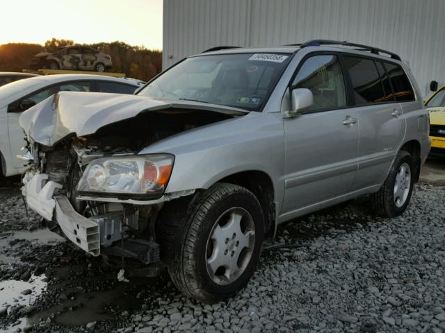 JTEEP21A360186934 - 2006 TOYOTA HIGHLANDER SILVER photo 2