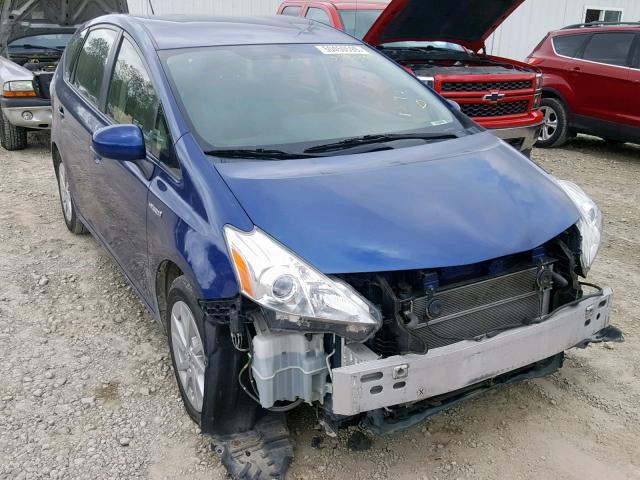 JTDZN3EU5EJ001118 - 2014 TOYOTA PRIUS V BLUE photo 1