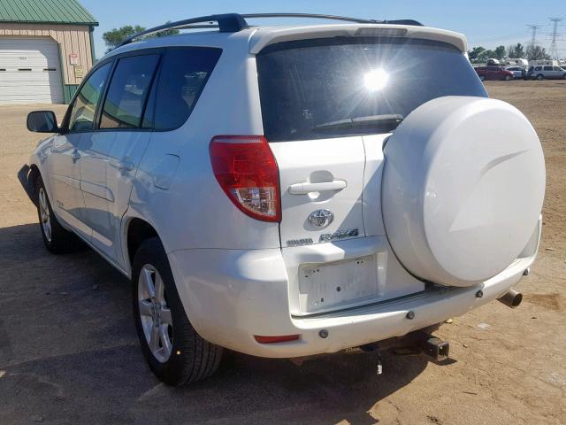 JTMBK31V485063891 - 2008 TOYOTA RAV4 LIMIT WHITE photo 3