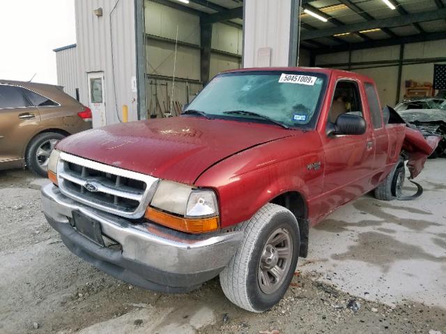 1FTYR14V5YPC12853 - 2000 FORD RANGER SUP RED photo 2