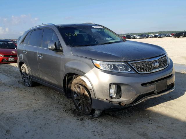 5XYKW4A76EG496174 - 2014 KIA SORENTO SX GRAY photo 1