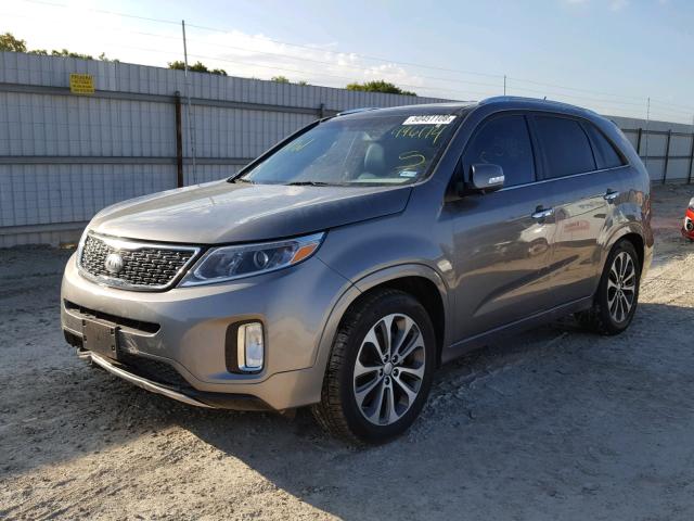 5XYKW4A76EG496174 - 2014 KIA SORENTO SX GRAY photo 2