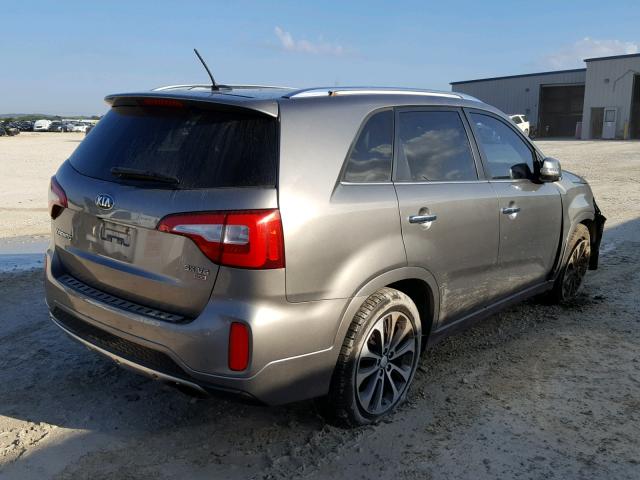 5XYKW4A76EG496174 - 2014 KIA SORENTO SX GRAY photo 4