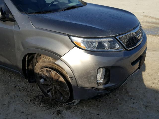 5XYKW4A76EG496174 - 2014 KIA SORENTO SX GRAY photo 9