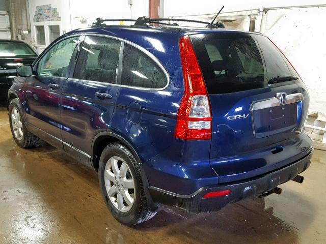 5J6RE48798L045136 - 2008 HONDA CR-V EXL BLUE photo 3