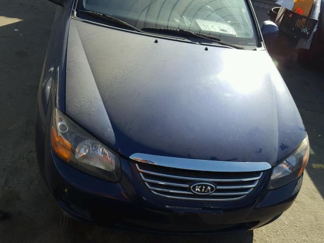 KNAFE222095620267 - 2009 KIA SPECTRA EX BLUE photo 9