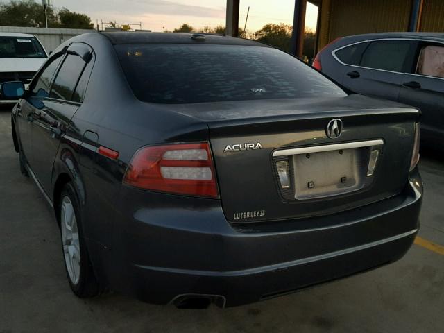 19UUA66287A010968 - 2007 ACURA TL GRAY photo 3