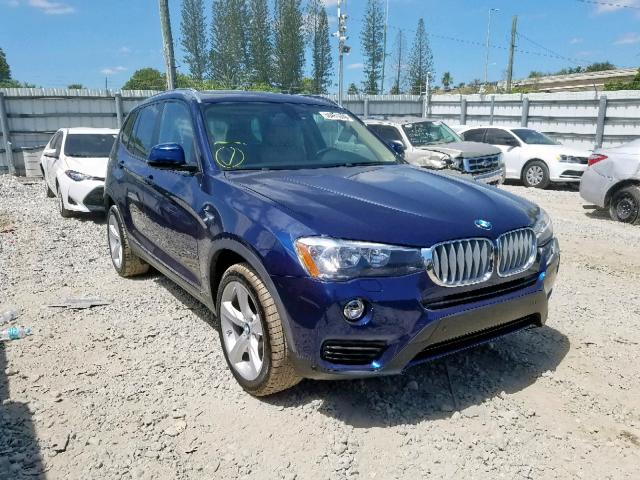 5UXWZ7C33H0V87206 - 2017 BMW X3 SDRIVE2 BLUE photo 1