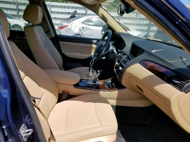 5UXWZ7C33H0V87206 - 2017 BMW X3 SDRIVE2 BLUE photo 5