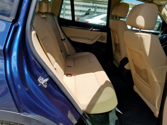 5UXWZ7C33H0V87206 - 2017 BMW X3 SDRIVE2 BLUE photo 6