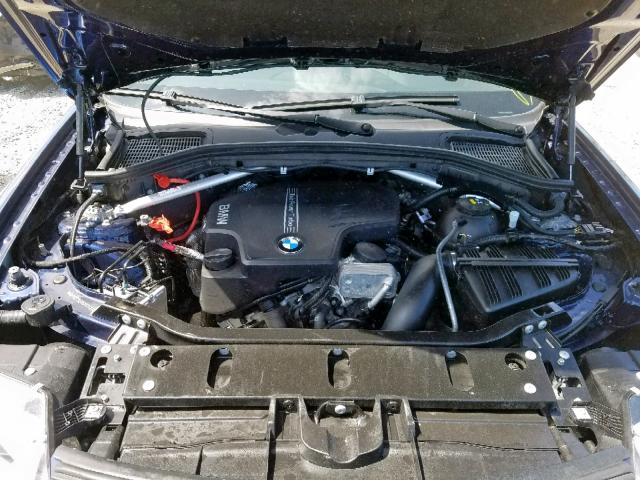 5UXWZ7C33H0V87206 - 2017 BMW X3 SDRIVE2 BLUE photo 7