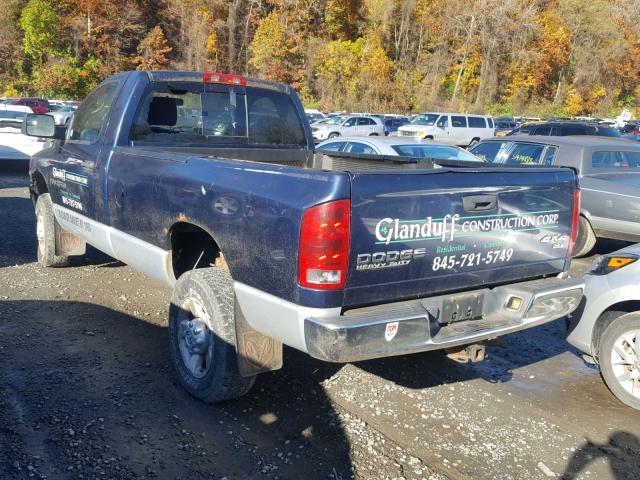 3D7KU26D33G719963 - 2003 DODGE RAM 2500 S BLUE photo 3