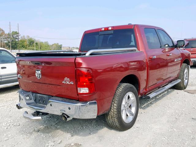 1C6RD7LT8CS161089 - 2012 DODGE RAM 1500 S MAROON photo 4