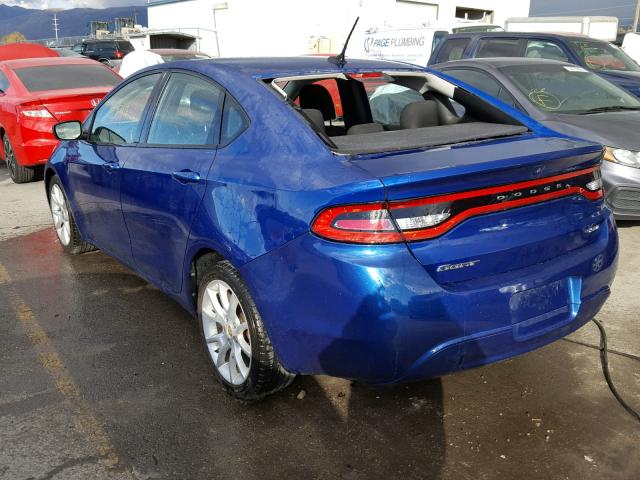 1C3CDFBA6DD154449 - 2013 DODGE DART SXT BLUE photo 3