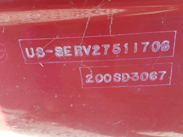 SERV27511708 - 2008 SEAR 200 RED photo 10