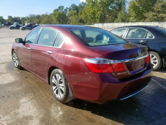 1HGCR2F39FA257369 - 2015 HONDA ACCORD LX MAROON photo 3