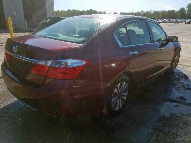 1HGCR2F39FA257369 - 2015 HONDA ACCORD LX MAROON photo 4