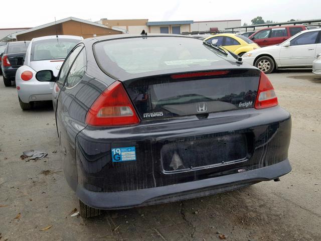 JHMZE14772T000096 - 2002 HONDA INSIGHT BLACK photo 3