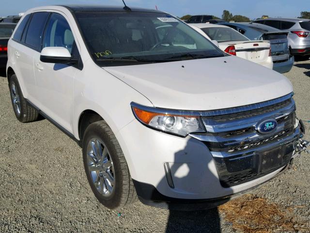 2FMDK4JC4DBC96877 - 2013 FORD EDGE SEL WHITE photo 1