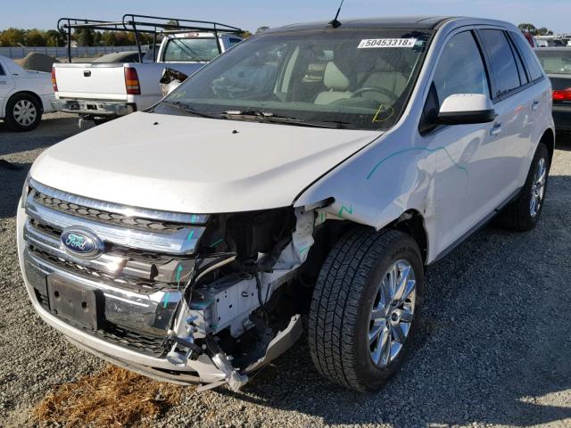 2FMDK4JC4DBC96877 - 2013 FORD EDGE SEL WHITE photo 2