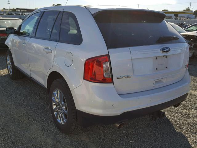 2FMDK4JC4DBC96877 - 2013 FORD EDGE SEL WHITE photo 3