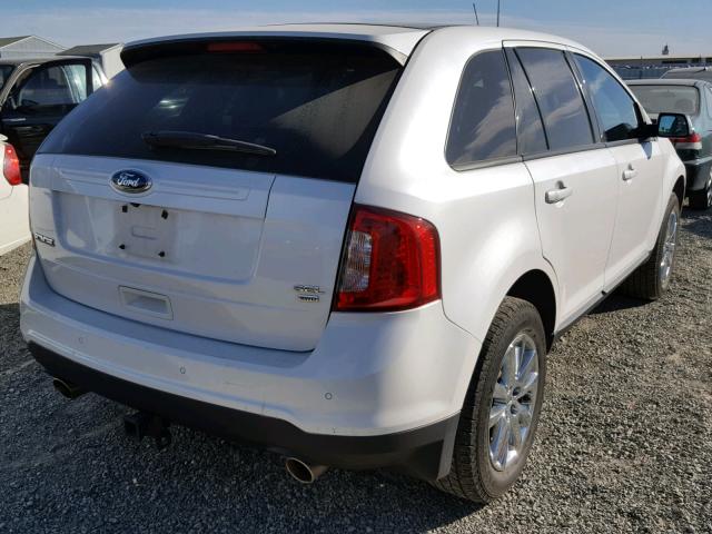 2FMDK4JC4DBC96877 - 2013 FORD EDGE SEL WHITE photo 4