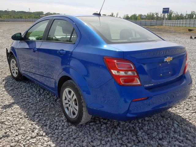 1G1JA5SH4H4127543 - 2017 CHEVROLET SONIC LS 蓝色 照片 3