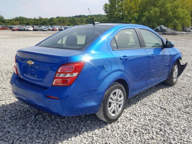 1G1JA5SH4H4127543 - 2017 CHEVROLET SONIC LS 蓝色 照片 4