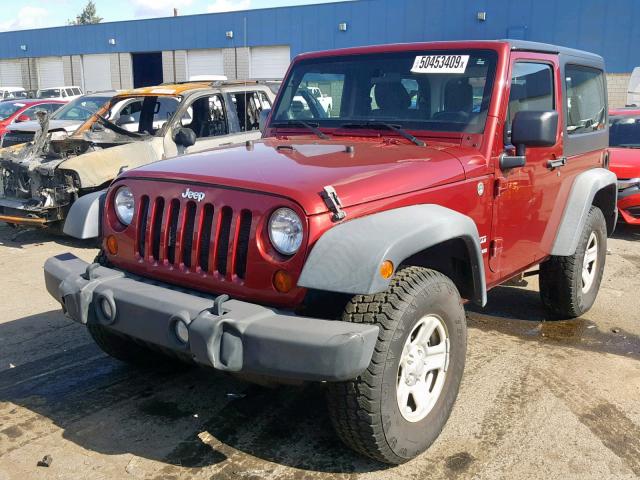 1C4AJWAG4CL157906 - 2012 JEEP WRANGLER S BURGUNDY photo 2