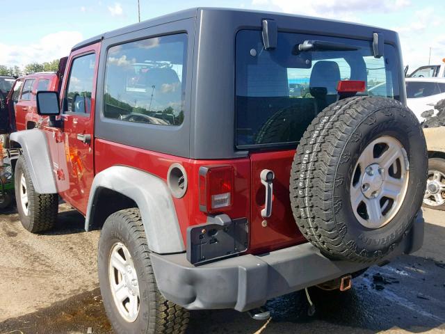 1C4AJWAG4CL157906 - 2012 JEEP WRANGLER S BURGUNDY photo 3